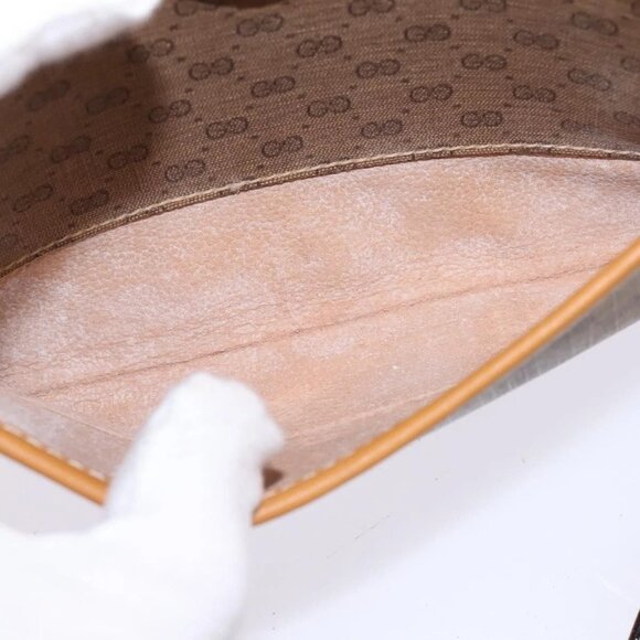 GUCCI Micro GG Supreme Shoulder Bag PVC Beige Gold 007 56 0095 Auth BA5899 - Picture 12 of 16